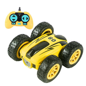 Planet Gates RC CAR-Yellow 4WD RC Car Drift Stunt Car 360 Degree Rotating Remote Control Gift Drift Car Off-road Car Racing Machine Model Vehicle Gift Kid