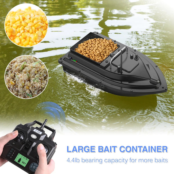 Planet Gates RC Fishing Bait Boat with Bag GPS Auto Return 2KG Load Bin 500M Distance Night Light 12000mah 6 Hours RC Ship Toy