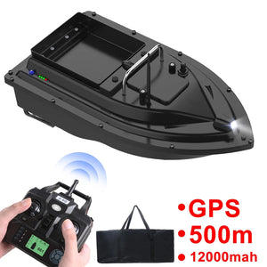 Planet Gates RC Fishing Bait Boat with Bag GPS Auto Return 2KG Load Bin 500M Distance Night Light 12000mah 6 Hours RC Ship Toy