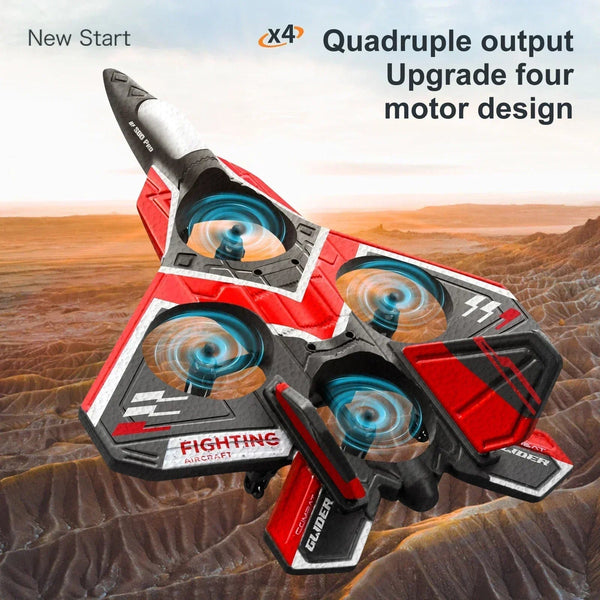 Planet Gates RC Foam Aircraft Plane With Led light 2.4G Radio Control Glider Remote Control Fighter Plane Glider Airplane Foam Boys Toys