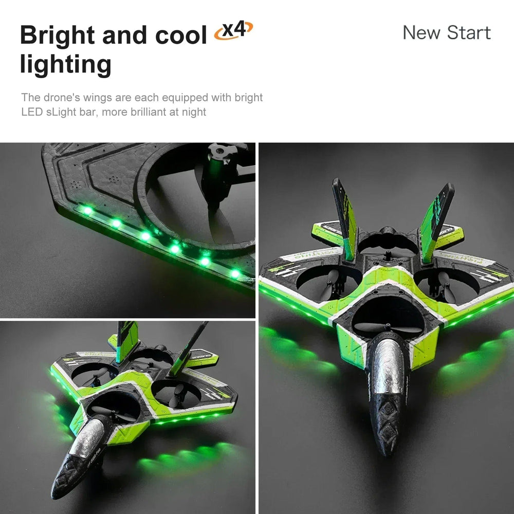 Planet Gates RC Foam Aircraft Plane With Led light 2.4G Radio Control Glider Remote Control Fighter Plane Glider Airplane Foam Boys Toys