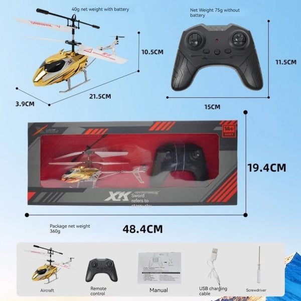 Planet Gates RC Helicopter 2.4GHZ 3.5 Channel Air Pressure Constant Height Light Remote Control Simulated Helicopter Toys Gift for Children