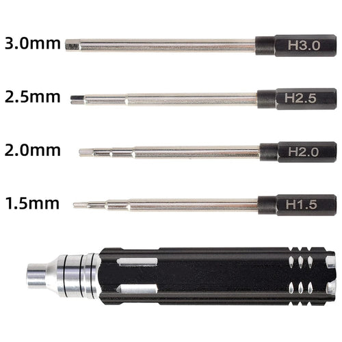 Planet Gates RC parts 4 in 1 1.5mm 2.0mm 2.5mm 3.0mm Hex Screwdriver Metal Tool Kit Set for RC Helicopter Car Airplane Drone Aircraft