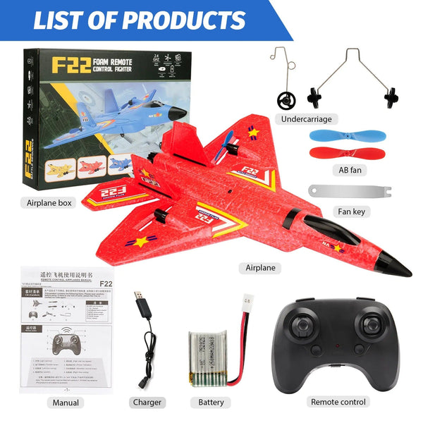 Planet Gates RC Plane F22 raptor Helicopter Remote Control aircraft 2.4G Airplane Remote Control EPP Foam plane Children toys