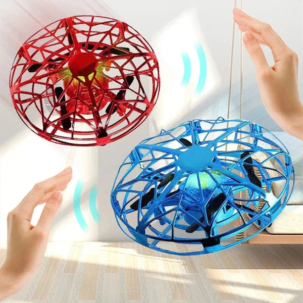 Planet Gates Rc Quadcopter Flying Helicopter Magic Hand UFO Ball Aircraft Sensing Mini Induction Drone Kids Electric Electronic Toy