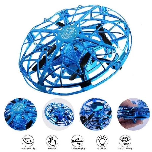 Planet Gates Rc Quadcopter Flying Helicopter Magic Hand UFO Ball Aircraft Sensing Mini Induction Drone Kids Electric Electronic Toy
