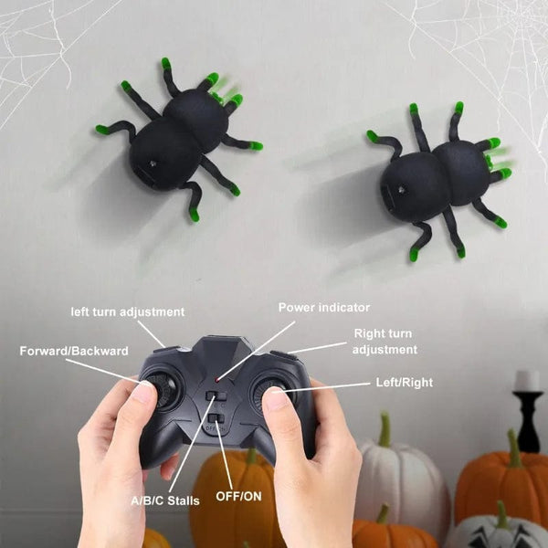Planet Gates RC Toy Prank Simulation Spider Wall Climbing Remote Control Stunt Car Christmas Halloween Funk Toys Gifts for Adult and Children