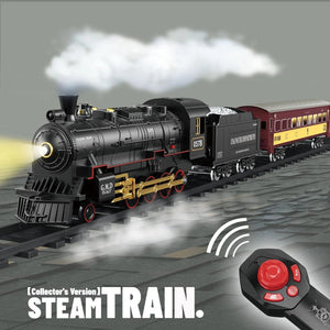 Planet Gates RC Train Toys Simulation Train Remote Control Retro Steam Electric Stepless Speed Control Remote Smoking Train Children's Toys