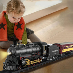 Planet Gates RC Train Toys Simulation Train Remote Control Retro Steam Electric Stepless Speed Control Remote Smoking Train Children's Toys