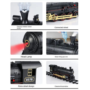 Planet Gates RC Train Toys Simulation Train Remote Control Retro Steam Electric Stepless Speed Control Remote Smoking Train Children's Toys