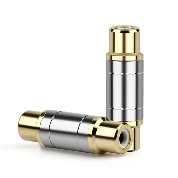 Planet Gates RCA Connector Audio Adapter Female To Female Converter Microphone AV Adapters For Home Amplifier Speaker Consumer Electronics