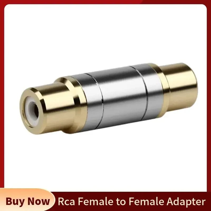 Planet Gates RCA Connector Audio Adapter Female To Female Converter Microphone AV Adapters For Home Amplifier Speaker Consumer Electronics