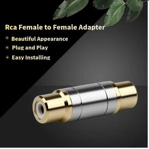 Planet Gates RCA Connector Audio Adapter Female To Female Converter Microphone AV Adapters For Home Amplifier Speaker Consumer Electronics