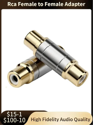 Planet Gates RCA Connector Audio Adapter Female To Female Converter Microphone AV Adapters For Home Amplifier Speaker Consumer Electronics