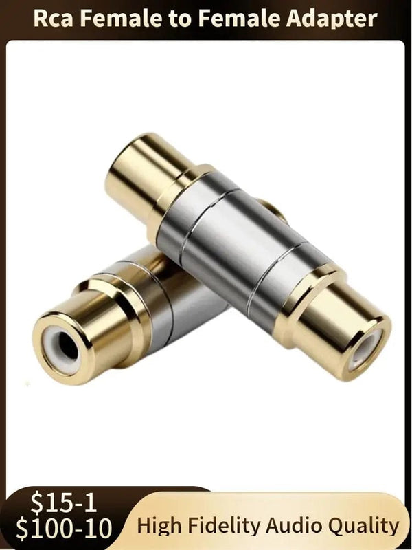 Planet Gates RCA Connector Audio Adapter Female To Female Converter Microphone AV Adapters For Home Amplifier Speaker Consumer Electronics