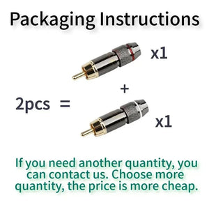 Planet Gates RCA Connector Audio Plug Jack Consumer Electronics Male Gold Plated Copper Screw Lock For Soldering Video Cable Metal Alloy