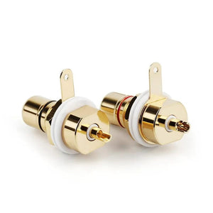 Planet Gates RCA Connector Female Socket Chassis Panel Mount CMC Connectors Audio Jack Red Black Cycle Nut AV Terminal Consumer Electronics
