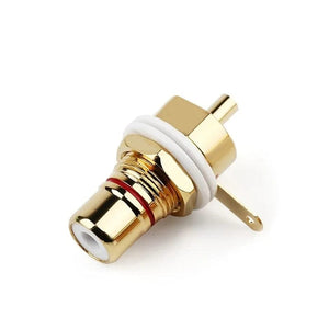 Planet Gates RCA Connector Female Socket Chassis Panel Mount CMC Connectors Audio Jack Red Black Cycle Nut AV Terminal Consumer Electronics