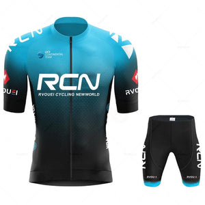 Planet Gates Rcn Fluorescent Green Cycling Sets Mountain Bike Uniform Summer Mans Cycling Jersey Set Road Bicycle Jerseys MTB Bicycle Wear