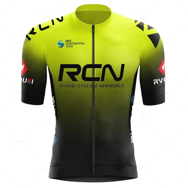 Planet Gates Rcn Fluorescent Green Cycling Sets Mountain Bike Uniform Summer Mans Cycling Jersey Set Road Bicycle Jerseys MTB Bicycle Wear