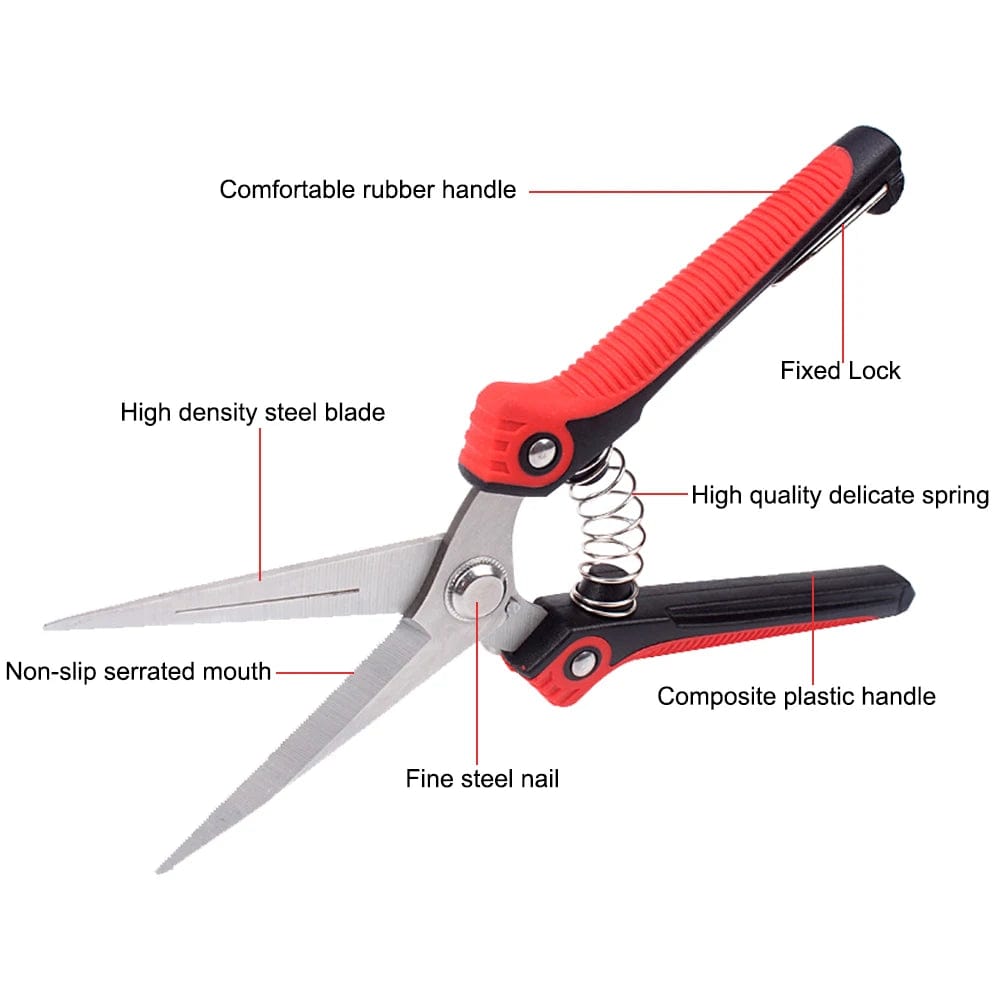Planet Gates RDDSPON Pruning Shear Branch Scissors Stainless Steel Non-Slip Handle Sharp Garden Fruit Tree Pruning Very Sharp Garden Tools