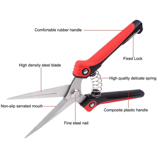 Planet Gates RDDSPON Pruning Shear Branch Scissors Stainless Steel Non-Slip Handle Sharp Garden Fruit Tree Pruning Very Sharp Garden Tools