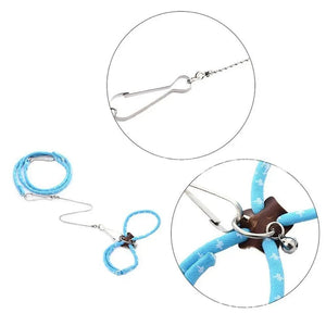 Planet Gates [ READY STOCK ] Pet Traction Rope Adjustable Soft Anti-bite Harness Leash With Bell For Bird Parrot Mouse Hamster Rat