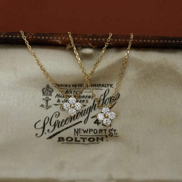 Planet Gates Real 925 Sterling Silver Fashion Sweet Zircon Flower Pendant Necklace For Women Wedding Party Fine S925 Jewelry