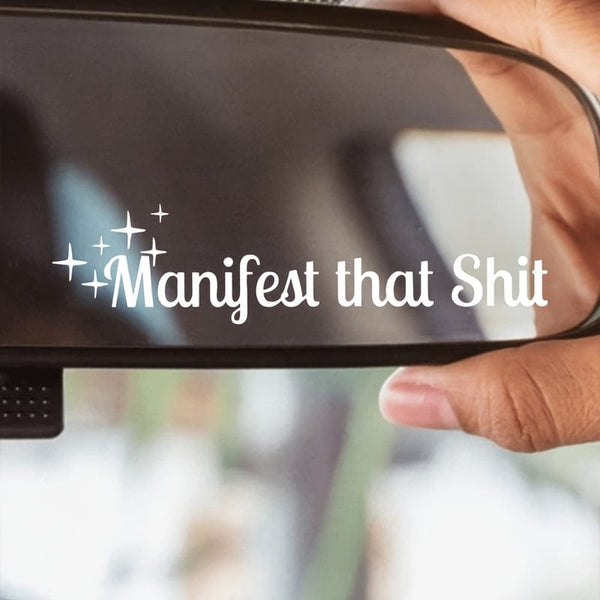 Planet Gates Rearview Mirror Decal, Manifest That, Funny Decals, Mental Health, Window Decal, Decal For Car, Vehicle Decals, Positive Affirmation