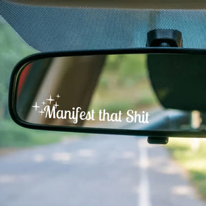 Planet Gates Rearview Mirror Decal, Manifest That, Funny Decals, Mental Health, Window Decal, Decal For Car, Vehicle Decals, Positive Affirmation