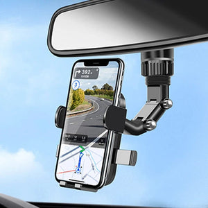 Planet Gates Rearview Mirror Phone Holder For Car 360° Rotating Phone Mount GPS Holder Universal Car Phone Holder For All Smartphones