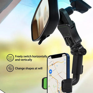 Planet Gates Rearview Mirror Phone Holder For Car 360° Rotating Phone Mount GPS Holder Universal Car Phone Holder For All Smartphones