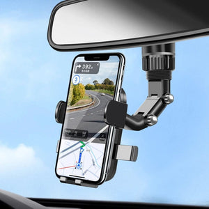 Planet Gates Rearview Mirror Phone Holder For Car 360° Rotating Phone Mount GPS Holder Universal Car Phone Holder For All Smartphones