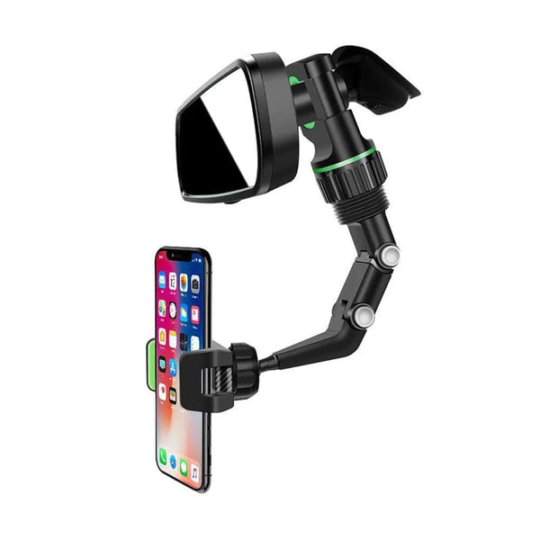 Planet Gates Rearview Mirror Phone Holder For Car 360° Rotating Phone Mount GPS Holder Universal Car Phone Holder For All Smartphones