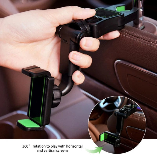 Planet Gates Rearview Mirror Phone Holder For Car 360° Rotating Phone Mount GPS Holder Universal Car Phone Holder For All Smartphones