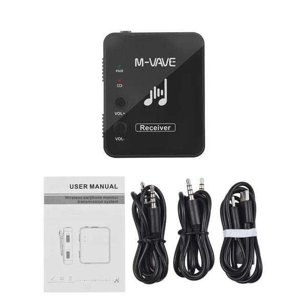 Planet Gates Receiver M-VAVE WP-10 2.4GHz Wireless Earphone Monitor Transmission System Rechargeable Transmitter & Receiver Stereo Mono Recording