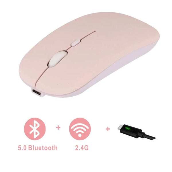 Planet Gates Rechargeable Bluetooth Mouse Wireless Dual Mode 5.2  Silent Computer  gaming  Ergonomic Mouse 2.4 USB for PC Laptops