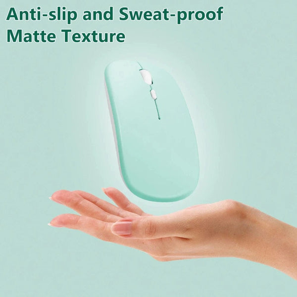 Planet Gates Rechargeable Bluetooth Mouse Wireless Dual Mode 5.2  Silent Computer  gaming  Ergonomic Mouse 2.4 USB for PC Laptops