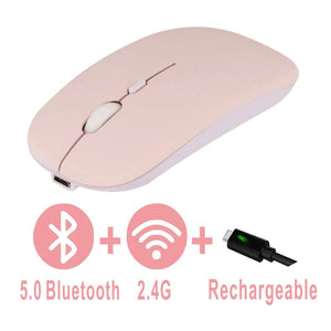Planet Gates Rechargeable Bluetooth Mouse Wireless Dual Mode 5.2  Silent Computer  gaming  Ergonomic Mouse 2.4 USB for PC Laptops