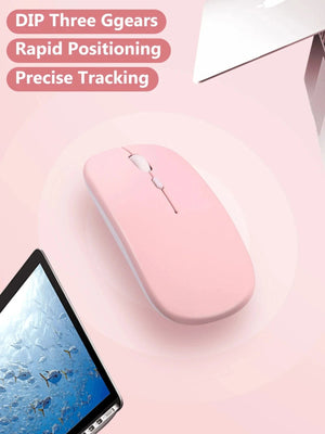 Planet Gates Rechargeable Bluetooth Mouse Wireless Dual Mode 5.2  Silent Computer  gaming  Ergonomic Mouse 2.4 USB for PC Laptops