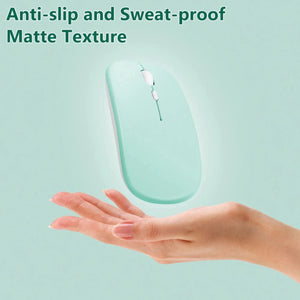 Planet Gates Rechargeable Bluetooth Mouse Wireless Dual Mode 5.2  Silent Computer  gaming  Ergonomic Mouse 2.4 USB for PC Laptops