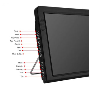 Planet Gates Rechargeable LEADSTAR D12 12 Inch Portable Mini Mobile Tv With DVBT2/H265/Hevc 1280*800 TF Card For Home/Car With Car charger