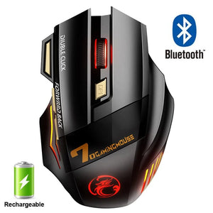 Planet Gates Rechargeable Wireless Mouse Bluetooth Gamer Gaming Mouse Computer Ergonomic Mause With Backlight RGB Silent Mice For Laptop PC