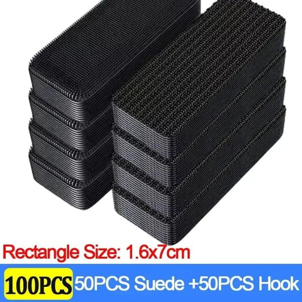 Planet Gates Rectangle-100pcs Carpet Fixing Stickers 100/2pcs Double High Adhesive Car Fixed Patches Non-slip Mat Home Floor Foot Mats Non-slip Grip Tapes New