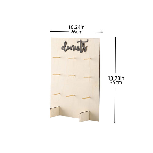Planet Gates Rectangle 1pc Doughnut Display Stand Made Of Wood, Various Shapes, Doughnut Wall Stand, Wedding Party Decoration Display Board, Birthday Party Decoration, Oval Square Hexagonal Shape