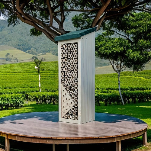 Planet Gates Rectangular Honeycomb 1pc Wooden Insect Hotel, Bee House Wooden Insect Bee House Wood Shelter Nesting Box For Outdoor Garden Decoration