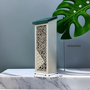 Planet Gates Rectangular Honeycomb 1pc Wooden Insect Hotel, Bee House Wooden Insect Bee House Wood Shelter Nesting Box For Outdoor Garden Decoration