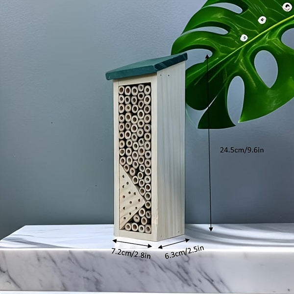 Planet Gates Rectangular Honeycomb 1pc Wooden Insect Hotel, Bee House Wooden Insect Bee House Wood Shelter Nesting Box For Outdoor Garden Decoration