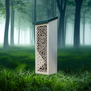 Planet Gates Rectangular Honeycomb 1pc Wooden Insect Hotel, Bee House Wooden Insect Bee House Wood Shelter Nesting Box For Outdoor Garden Decoration