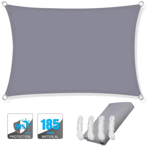 Planet Gates Rectangular Sunshade Sail 4x2/3/5/6M Waterproof 98% UV Block Sun Shelter for Outdoor Garden Patio Party Sunscreen Awning Canopy